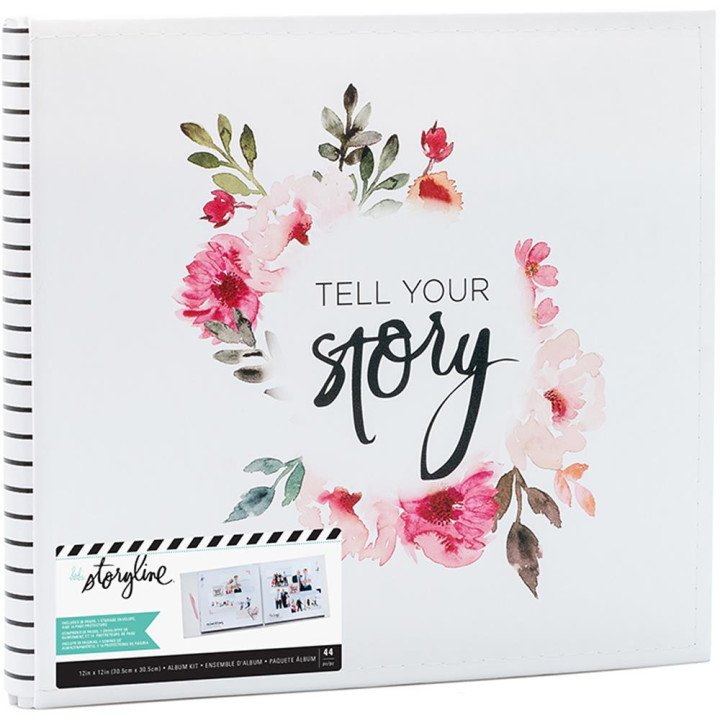 Альбом Heidi Swapp Storyline2 Post Bound White Floral 30*30см