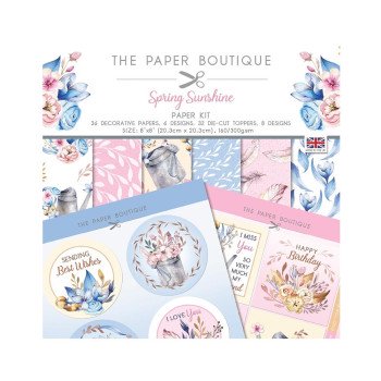 Набір паперу 20*20см The Paper Boutique Paper Kit Spring Sunshine