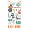  Наліпки з чіпборду Simple Stories Safe Travels 15*30см