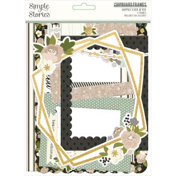 Висічки Simple Stories Happily Ever After Chipboard Frames Die-Cuts 6/Pkg