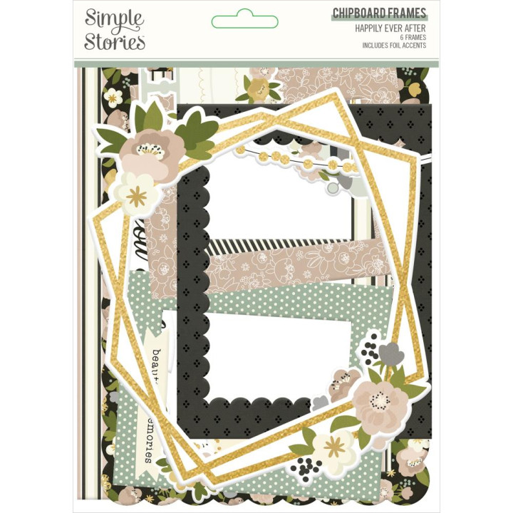 Висічки Simple Stories Happily Ever After Chipboard Frames Die-Cuts 6/Pkg