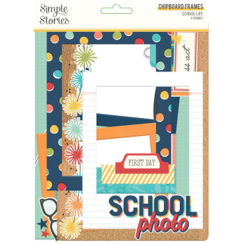 Висічки Simple Stories School Life Chipboard Frames Die-Cuts 6/Pkg