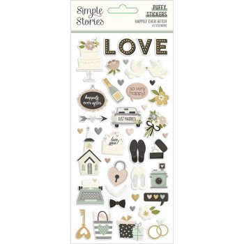 Наліпки Puffy Simple Stories Happily Ever After 40/Pkg