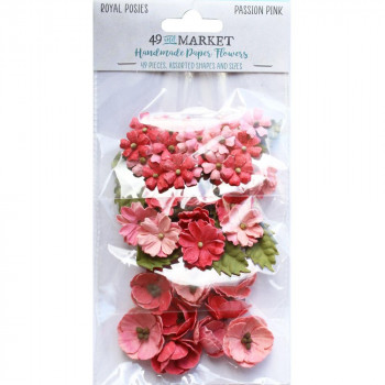 Квіти 49 And Market Royal Posies Paper Flowers Passion Pink 49/Pkg