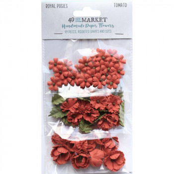 Квіти 49 And Market Royal Posies Paper Flowers Tomato 49/Pkg