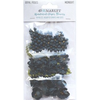 Квіти 49 And Market Royal Posies Paper Flowers Midnight 49/Pkg