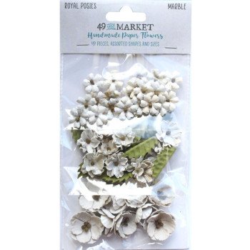 Квіти 49 And Market Royal Posies Paper Flowers Marble 49/Pkg