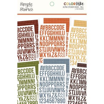 Наліпки Simple Stories Color Vibe Alpha Fall Sticker Book 12/Pkg