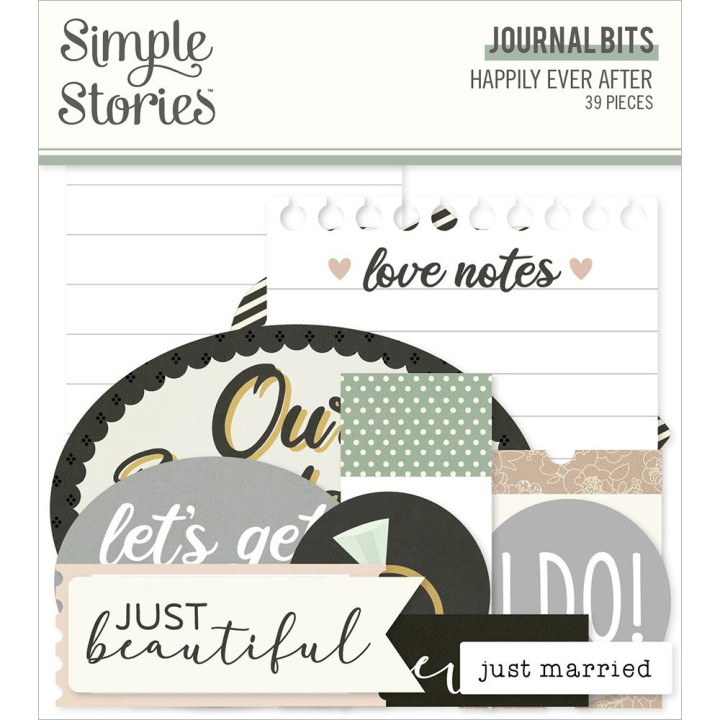 Висічки Simple Stories Simple Happily Ever After Journal Bits & Pieces Die-Cuts 39/Pkg