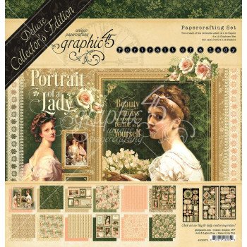 Набір паперу 30*30см Graphic 45 Deluxe Collector's Portrait Of A Lady