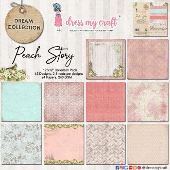 Набір паперу 30*30см Dress My Craft Peach Story 20/Pkg