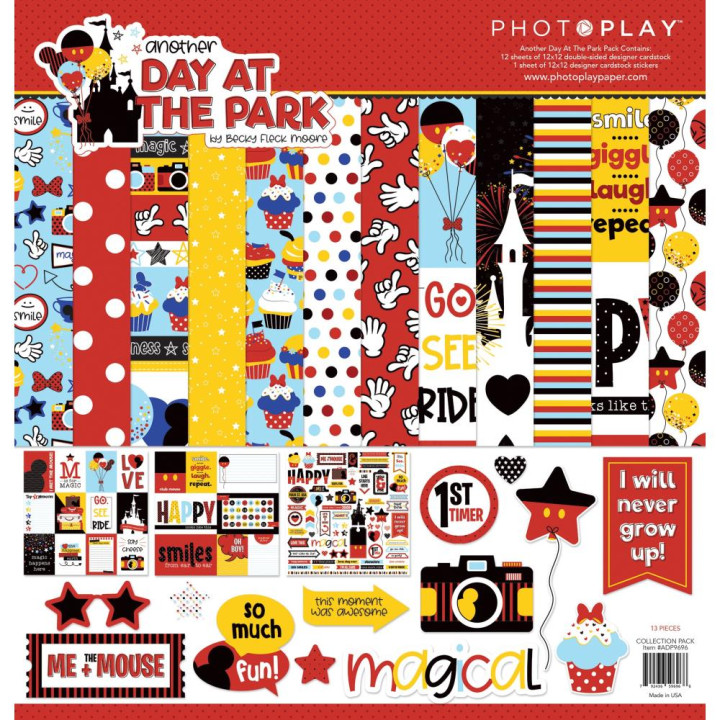 Набір паперу 30*30см PhotoPlay Another Day At The Park 12/Pkg
