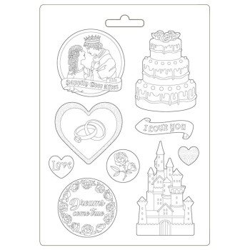 Молд Stamperia Soft Maxi Mould Castle & Cake, Sleeping Beauty 21*29см
