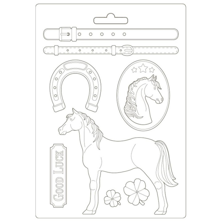  Молд Stamperia Soft Maxi Mould Standing Horse, Romantic Horses 21*29см