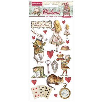 Чіпборд Stamperia Alice In Wonderland 15*30см