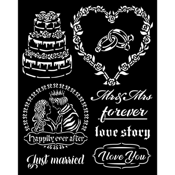  Трафарет Stamperia Just Married, Sleeping Beauty