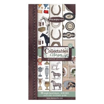 Набір паперу 15*30см Stamperia Collectables Romantic Horses 10/Pkg
