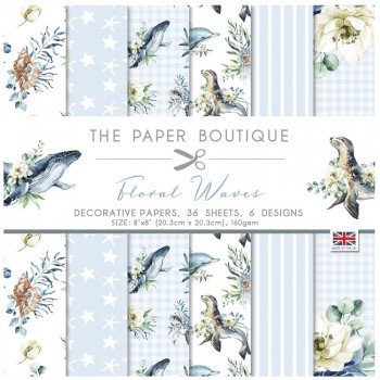 Набір паперу 20*20см The Paper Boutique Floral Waves 36/Pkg