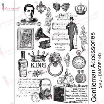 Трансфер Dress My Craft Transfer Me Sheet A4 Gentleman Accessories