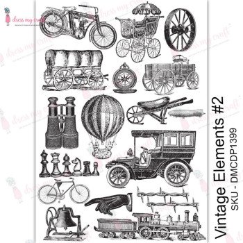 Трансфер Dress My Craft Transfer Me Sheet A4 Vintage Elements #2