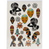 Трансфер Dress My Craft Transfer Me Sheet A4 Tribal Faces