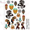 Трансфер Dress My Craft Transfer Me Sheet A4 Tribal Faces