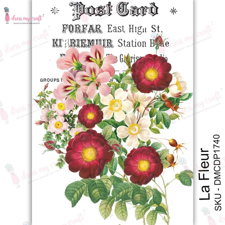 Трансфер Dress My Craft Transfer Me Sheet A4 La Fleur