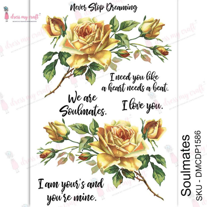 Трансфер Dress My Craft Transfer Me Sheet A4 Soulmates