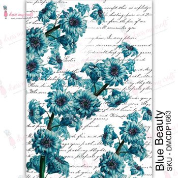 Трансфер Dress My Craft Transfer Me Sheet A4 Blue Beauty