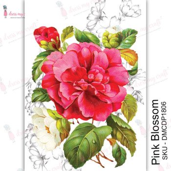 Трансфер Dress My Craft Transfer Me Sheet A4 Pink Blossom