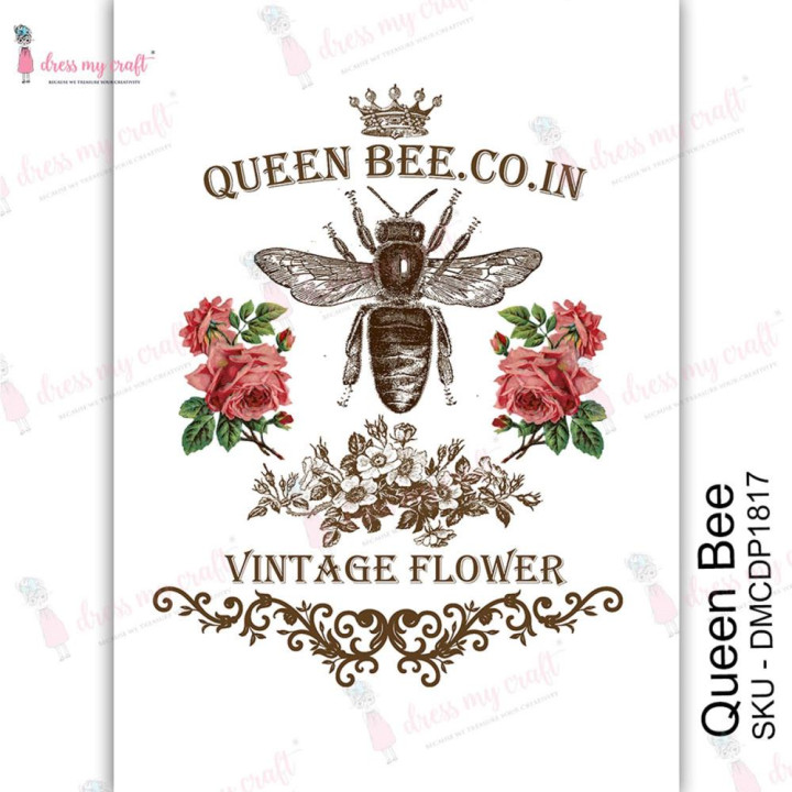 Трансфер Dress My Craft Transfer Me Sheet A4 Queen Bee