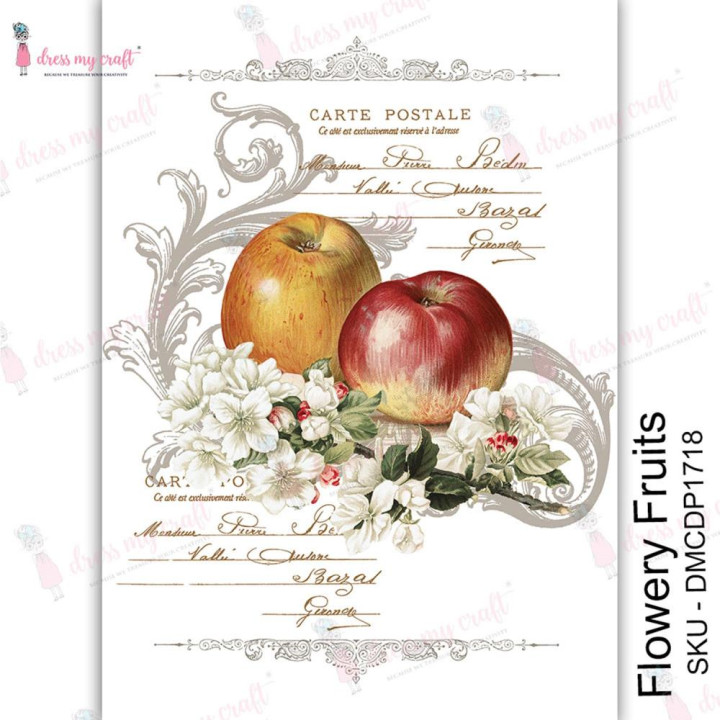 Трансфер Dress My Craft Transfer Me Sheet A4 Flowery Fruits