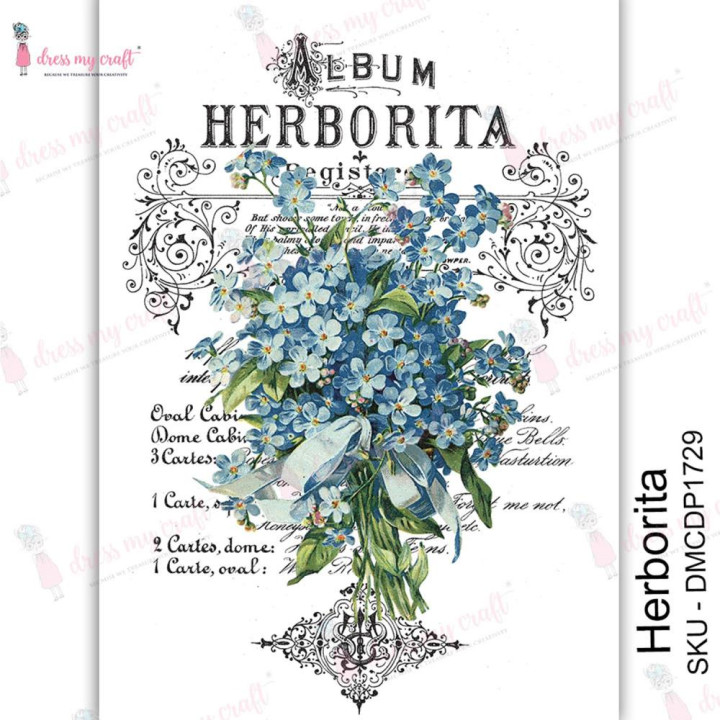Трансфер Dress My Craft Transfer Me Sheet A4 Herborita