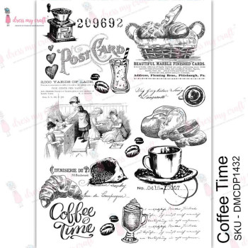 Трансфер Dress My Craft Transfer Me Sheet A4 Coffee Time