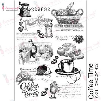 Трансфер Dress My Craft Transfer Me Sheet A4 Coffee Time