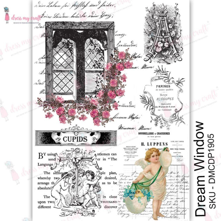 Трансфер Dress My Craft Transfer Me Sheet A4 Dream Window