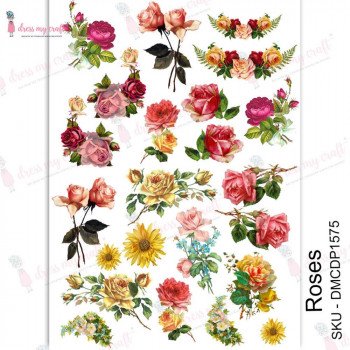 Трансфер Dress My Craft Transfer Me Sheet A4 Roses
