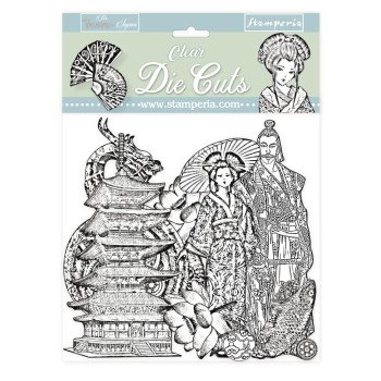 Висічки Stamperia Clear Die-Cuts Sir Vagabond In Japan Black & White