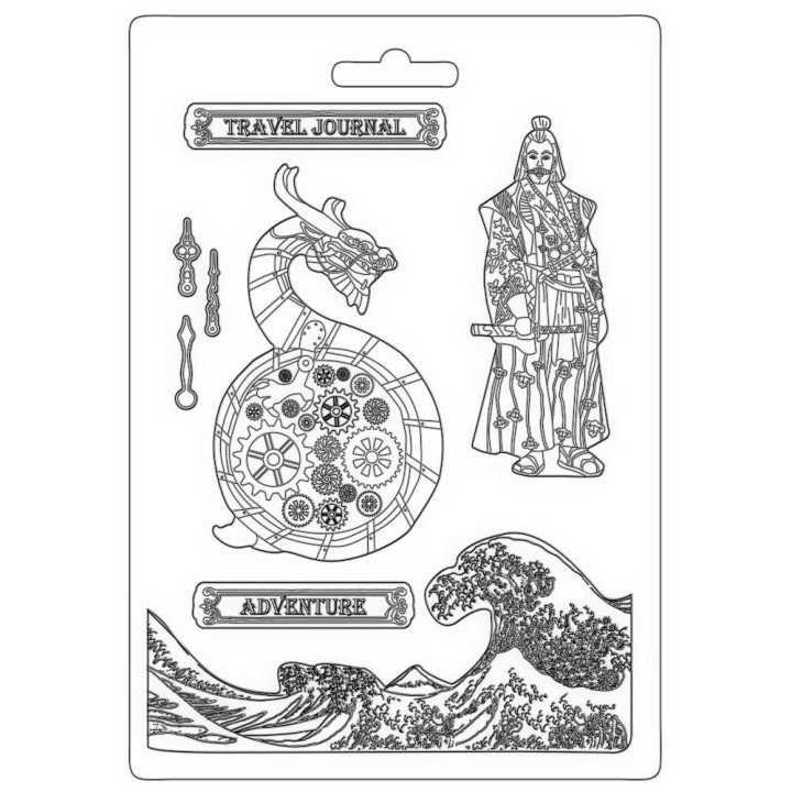  Молд Stamperia Soft Maxi Mould Dragon, Sir Vagabond In Japan 21*29см