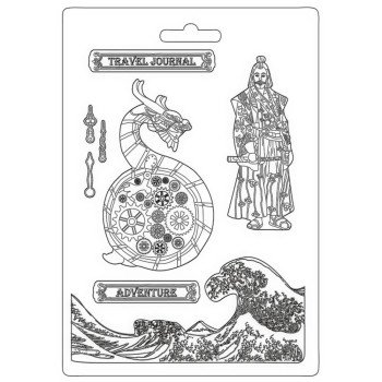 Молд Stamperia Soft Maxi Mould Dragon, Sir Vagabond In Japan 21*29см