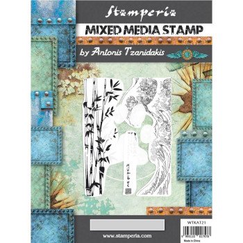 Штампи Stamperia Bamboo, Sir Vagabond In Japan 15*18см