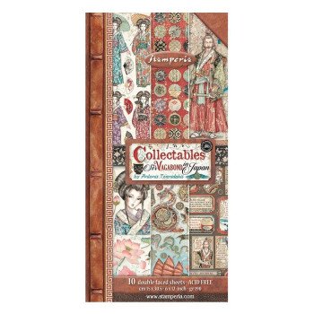 Набір паперу 15*30см Stamperia Collectables Sir Vagabond In Japan 10/Pkg