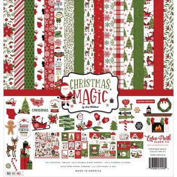 Набір паперу 30*30см Echo Park Christmas Magic 12/Pkg