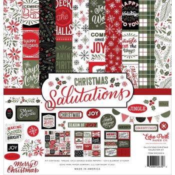 Набір паперу 30*30см Echo Park Salutations Christmas 12/Pkg