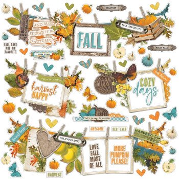 Наліпки Simple Stories Simple Vintage Country Harvest Cardstock Banners Stickers Elements 30*30см