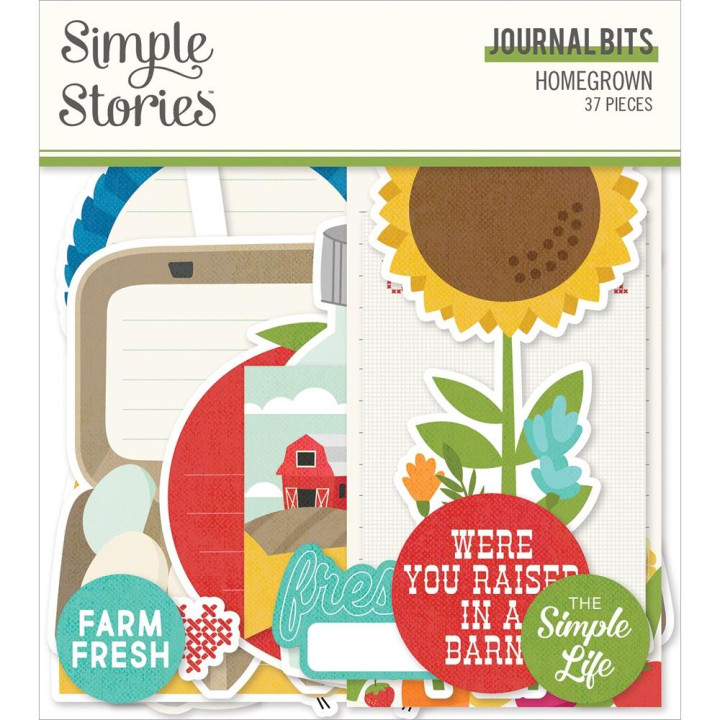 Висічки Simple Stories Homegrown Bits & Pieces Die-Cuts 37/Pkg