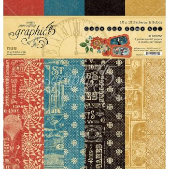 Набір паперу 30*30см Graphic 45 Paper Pad Come One, Come All! 16/Pkg