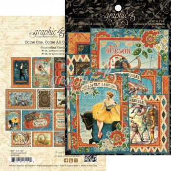 Карти Graphic 45 Come One, Come All! Ephemera & Journaling Cards 32/Pkg