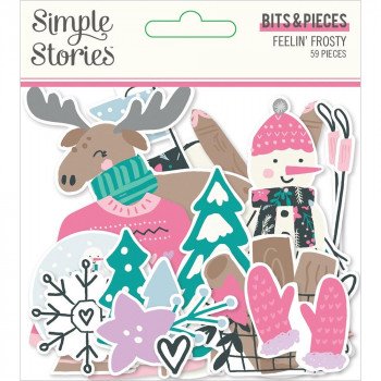 Висічки Simple Stories Feelin' Frosty Bits & Pieces Die-Cuts 59/Pkg