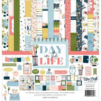 Набір паперу 30*30см Echo Park Day In The Life 12/Pkg